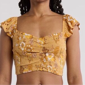 Floral Off the Shoulder Crop Top